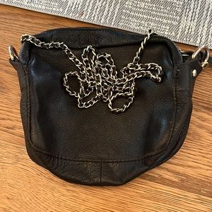 Zara leather cross body chain bag